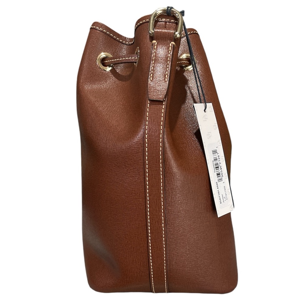 Dooney & Bourke Saffiano Leather Drawstring Bucket Bag   0131 - Picture 8 of 12